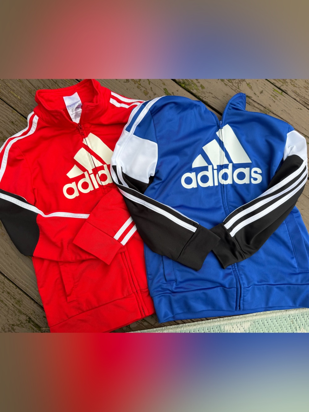 adidas youth zip up Jackets- Set of 2